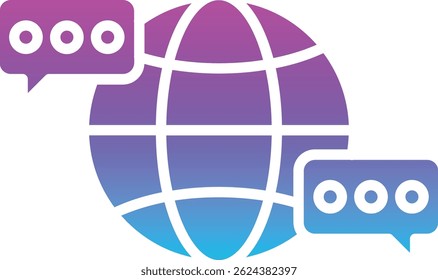 Global Communication vector icon. Can be used for printing, mobile and web applications.
