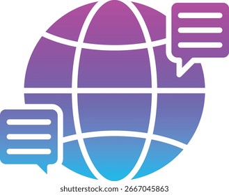 Icono del Vector de Comunicación Global. Se puede utilizar para aplicaciones de impresión, móviles y de Web.
