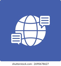 Icono del Vector de Comunicación Global. Se puede utilizar para aplicaciones de impresión, móviles y de Web.