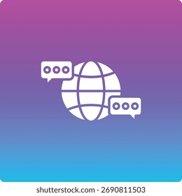Icono del Vector de Comunicación Global. Se puede utilizar para aplicaciones de impresión, móviles y de Web.