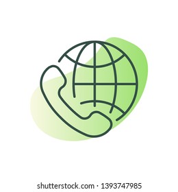 Global Communication  vector Line icon
