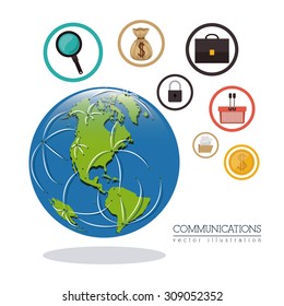 Global Communications digital design, vector illustration eps 10