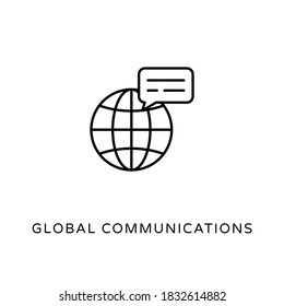 Icono Global Communications en vector. Logotipo
