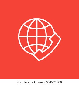 Symbol der globalen Kommunikationsleitung.