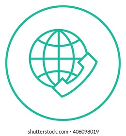 Global communications line icon.