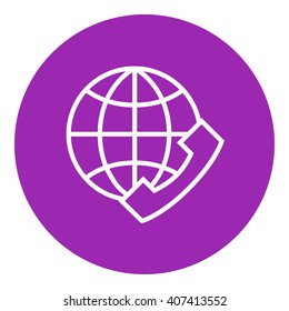 Global communications line icon.