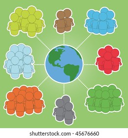 global communities around the world, statistics concept