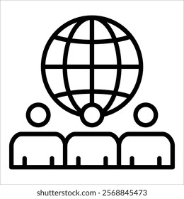 Global Community Icon Element For Design