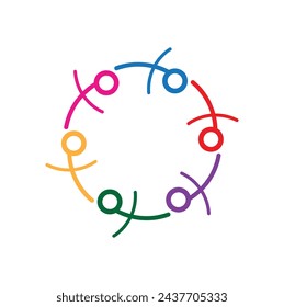 Symbol der globalen Community auf weißem Hintergrund