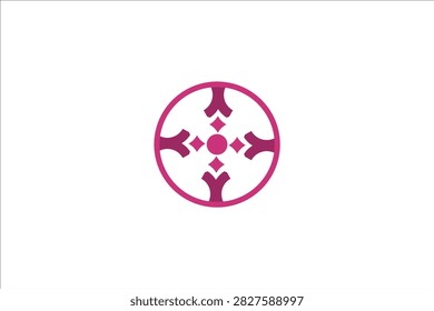 Global Community Logo Circular Human Network Compass Unity Teamwork Organization Vector Brand Sign