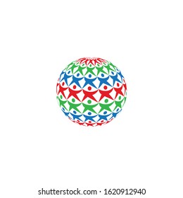 Global Community Logo Design. Business Success vector logo concept. 