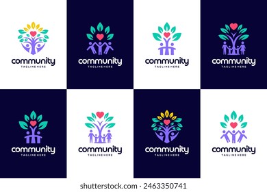 Elemente Vorlage für Global Community Logo Design Icon