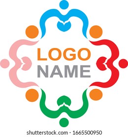 Global Community Logo. Community human Logo template vector. Community health care. Abstract Community logo