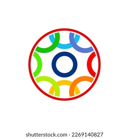 Plantilla de elemento de icono del logotipo de la comunidad global. Vector de plantilla de logotipo de la comunidad humana. Atención de salud comunitaria. Resumen Logo comunitario - vector