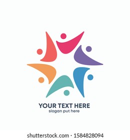 Global Community Logo Icon Elements Template. Community human Logo template vector. Community health care. Abstract Community logo - vector