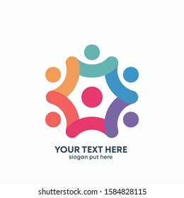 Global Community Logo Icon Elements Template. Community human Logo template vector. Community health care. Abstract Community logo - vector
