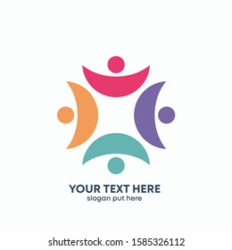 Global Community Logo Icon Elements Template. Community human Logo template vector. Community health care. Abstract Community logo - vector