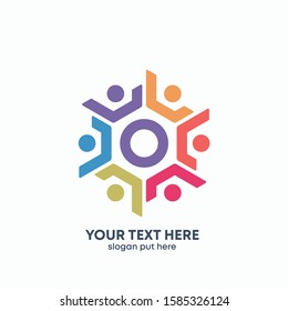 Global Community Logo Icon Elements Template. Community human Logo template vector. Community health care. Abstract Community logo - vector