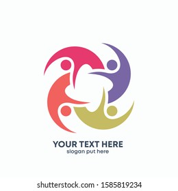 Global Community Logo Icon Elements Template. Community human Logo template vector. Community health care. Abstract Community logo - vector