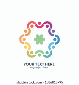 Global Community Logo Icon Elements Template. Community human Logo template vector. Community health care. Abstract Community logo - vector