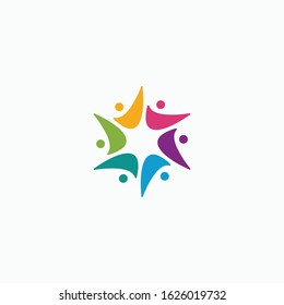 Global Community Logo Icon Elements Template. Community human Logo template vector. Community health care. Abstract Community logo - vector