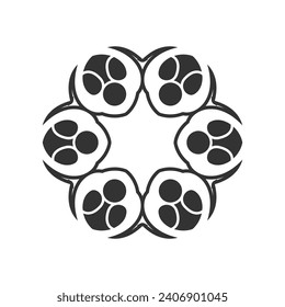 Plantilla de elementos del icono del logotipo de la comunidad internacional