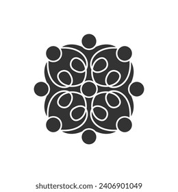Plantilla de elementos del icono del logotipo de la comunidad internacional
