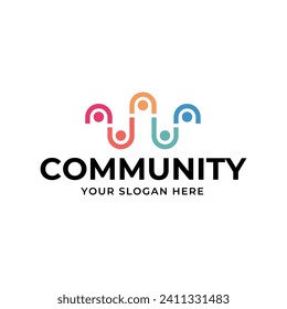 Global Community Logo Icon Elements Template. Community human Logo template vector