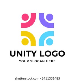 Global Community Logo Icon Elements Template. Community human Logo template vector