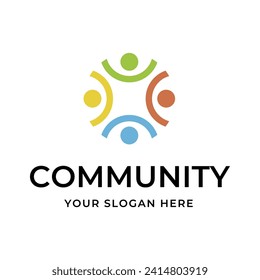 Global Community Logo Icon Elements Template. Community human Logo template vector