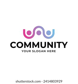 Global Community Logo Icon Elements Template. Community human Logo template vector