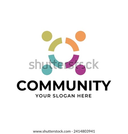 Global Community Logo Icon Elements Template. Community human Logo template vector