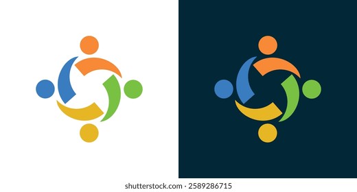 Global Community Logo Icon. Community human Logo.