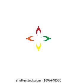 Global community network concept icon vector illustration design 