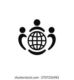 global community people logo vector illustration template design