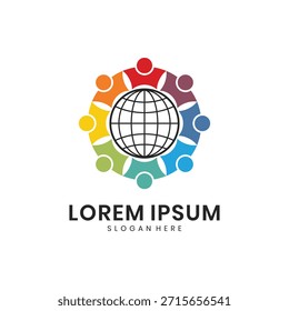 Global community for unity and peace logo design