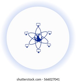 Global computer network  icon. Vector design. 