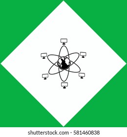 Global computer network  icon Vector design.