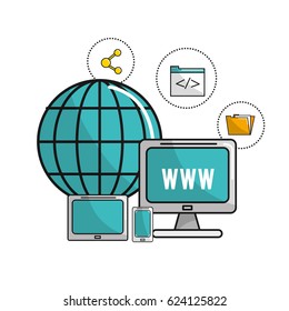 global computers connect data information