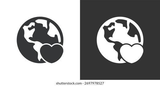 Icono de Global Concern. Icono de la serie de glifos sólidos