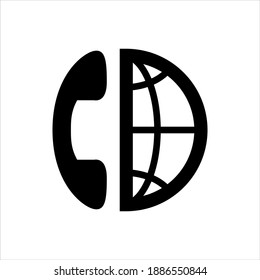 Global conference icon vector graphic illustration