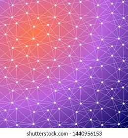 Global connected lines, plexus and dots seamless background. Molecular structure. Science, technology, dna, internet connection, global communication, triangle, poly,  crypto currency, block chain