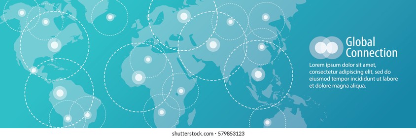 Global Connection Business Vector Banner