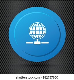 Global connection button,vector