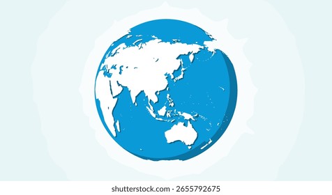 Conexão global e fluxo de informações digitais representados por um planeta azul brilhante