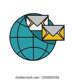 global connection with e-mail letter message