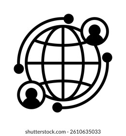 Global Connection Icon Element for Design