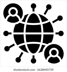 Global Connection Icon Element For Design