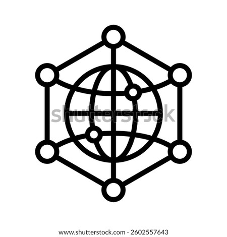 Global Connection Icon Element for Design