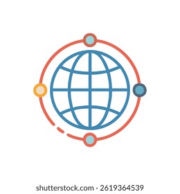 A global connection icon for networking.